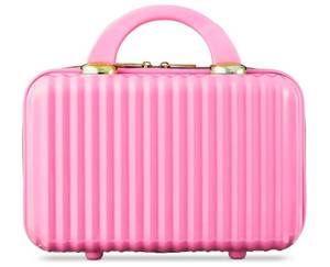 lot 34462 image: Hard Shell Cosmetic Travel Case, Pink, 1 Count