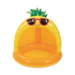 lot 35067 image: Play Day Inflatable Pineapple Shade Pool Orange Ages 1-3 Unisex