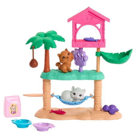 lot 15211 image: Barbie World Pet Paradise Kitty Playset with 9 Pieces Including 2 Cats (See Details)