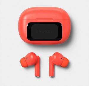 lot 33320 image: True Wireless Active Noise Cancelling Earbuds with Screen Poppy - heyday