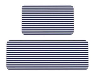 lot 34495 image: Sikiie Navy Blue And White Stripes Kitchen Mat 2 PCS Cushioned Kitchen Rug, Waterproof Non-Slip Kitchen Mats for Kitchen, Floor Home, Sink, Laundry, (17 x 47.2 inches)