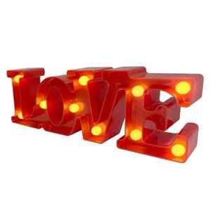 lot 34518 image: LED Light Up Letter - Love Red