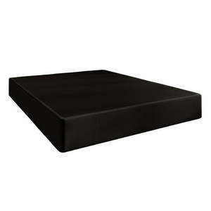 lot 35073 image: CraftPorch Upholstered Linen Metal Box Spring Black - Queen - Retail $80