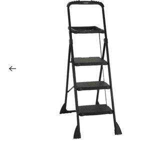 lot 35077 image: 3-Step Folding Step Stool with Tray - Retail $100