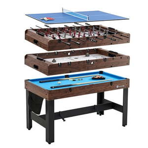 54  4-in-1 Multi Game  Pool Table Table Tennis Pong Table  Air Hockey  Foosball  by MD Sports - Retail: $299
