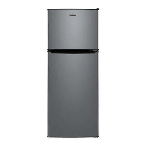 lot 35118 image: Galanz 4.6. Cu ft Two Door Mini Refrigerator with Freezer  Stainless Steel - Retail $188