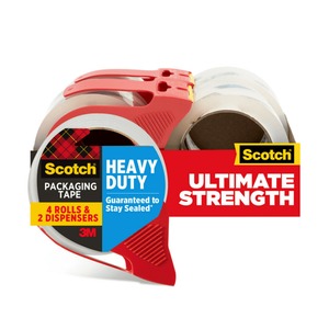 lot 35142 image: Scotch 3850 Heavy-Duty Packaging Tape with Dispenser  3  Core  1.88  x 54.6 yds  Clear  4Pack