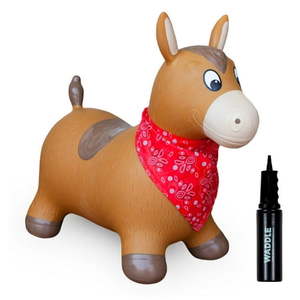 lot 35145 image: Waddle Inflatable Hopper Animal  Kids and Toddlers  Pump  2 Years and up  Brown Horse