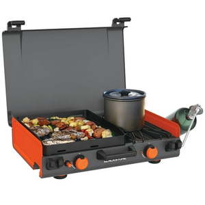 lot 35148 image: Blackstone Adventure Ready 14 Propane Camping Griddle with Side Burner - Retail $149