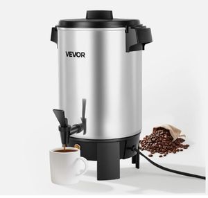 lot 35159 image: VEVOR 30-Cup Commercial Coffee Urn 152oz Beverage Dispenser 1090W FCMLA030