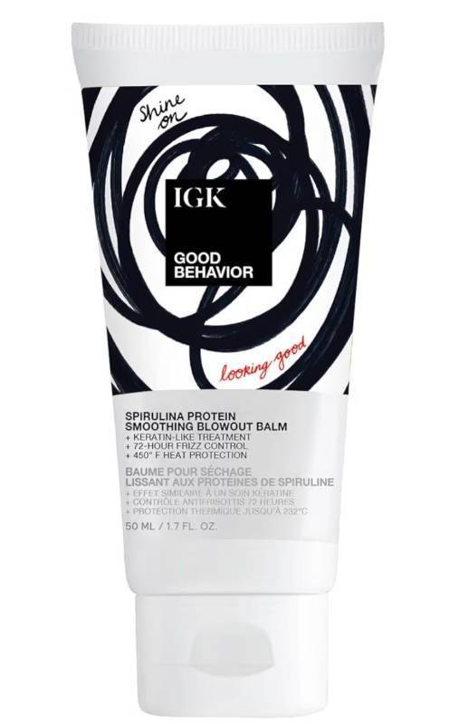 lot 7700 image: IGK Good Behavior Spirulina Protein Anti-Frizz Smoothing Blowout