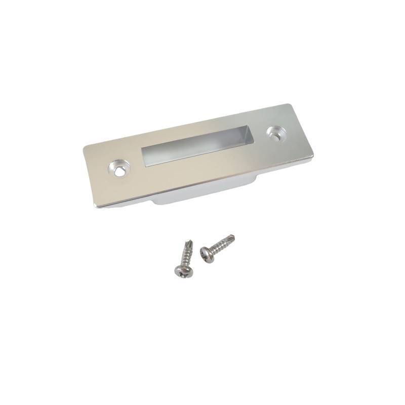 lot 7703 image: LXAUTOPCH Billet Aluminum Rear Sliding Moonroof Cover Latch, Sunroof Lock Rev 0 F Retainer 84900118 Compatible with Chevy Traverse, GMC Acadia, Buick Enclave (Rev0 silver)