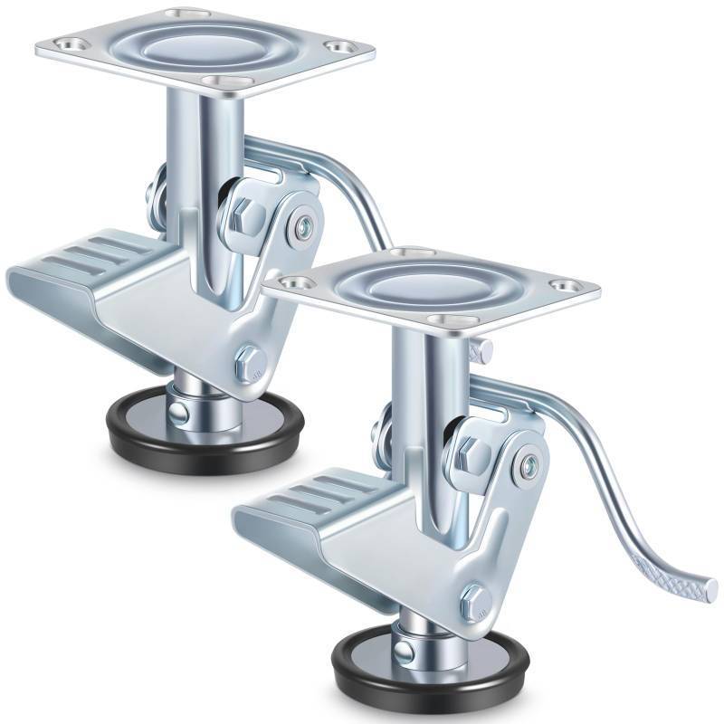 lot 7240 image: Aurelema 2 Pcs Brake Floor Lock Brake Pedal Lock Heavy Duty Steel with Anti-Slip Rubber Pads for Furniture