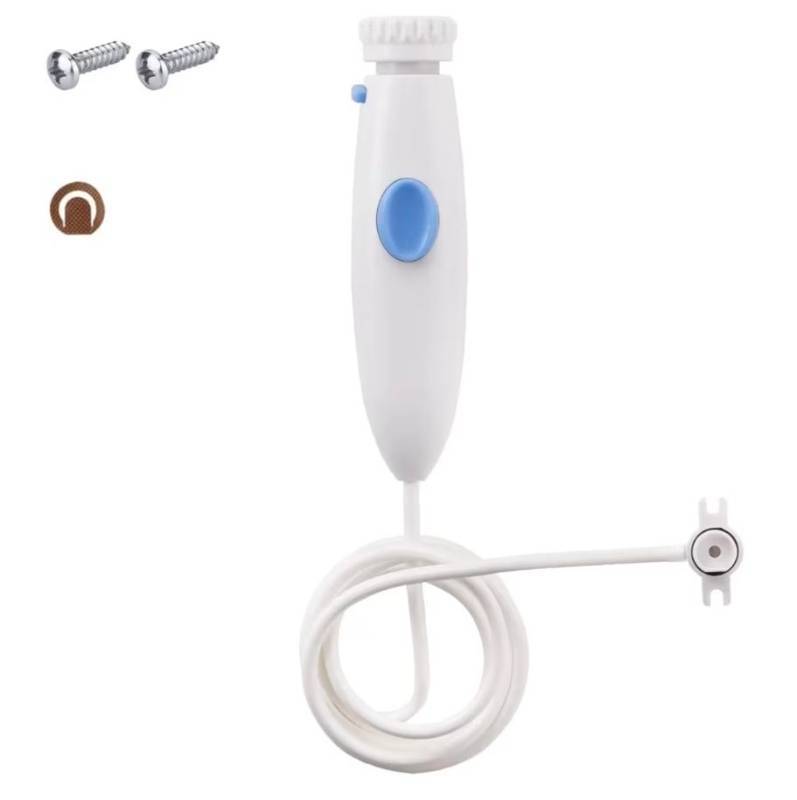 lot 32196 image: Replacement Hose and Handle Parts Compatible with Waterpik Water Flosser WP-100 WP-140 WP-150 WP-900 Series Oral Irrigator, Plastic Handle, Oral Hygiene Accessories (Pause Button)