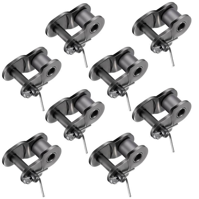 lot 32358 image: 8Pcs #420 Chain Master Links,Roller Chain Offset Link Crank Link Half Links for Motorcycle Pocket Bike Chain (Sliver)