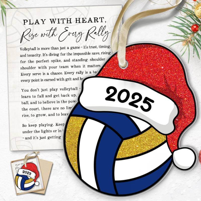 lot 32414 image: 3 Count-Volleyball Ornaments 2025