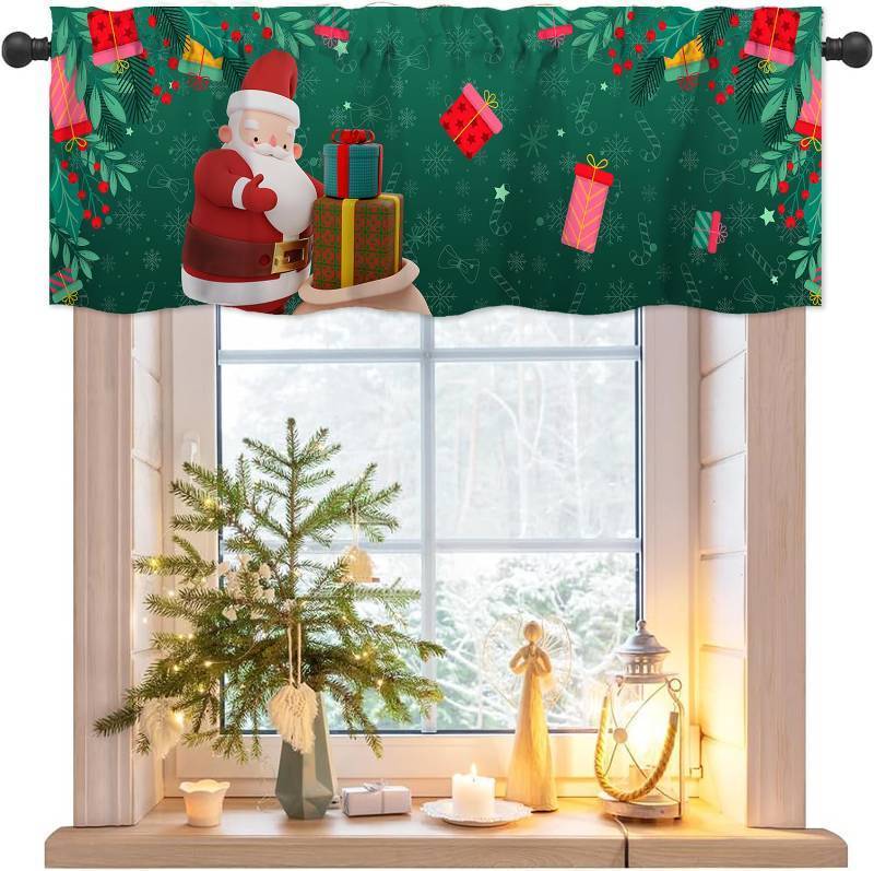 lot 32438 image: Christmas Valances for Window 54 W x 18 L, 1 Panel