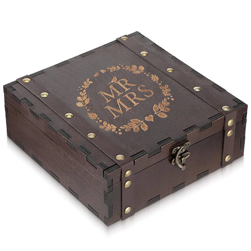 lot 32460 image: Wedding Keepsake Box-CROOKED LID