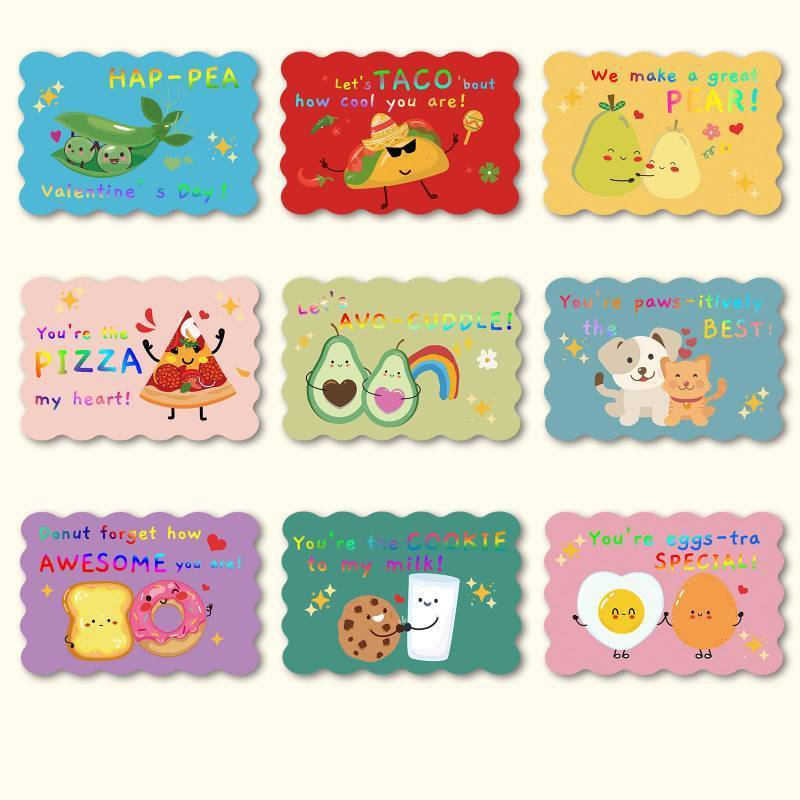 lot 32466 image: Gold Foil Valentines Day Cards - Valentines Gifts Assorted Colors Funny Pun Cards