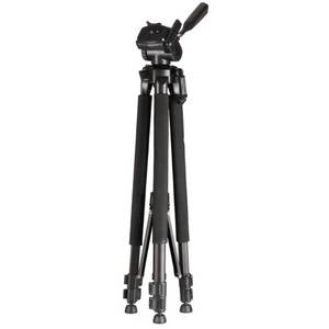 lot 15744 image: Sunpak 66 Tripod with 3-Way Panhead - Black Universal Mount, Lightweight Design