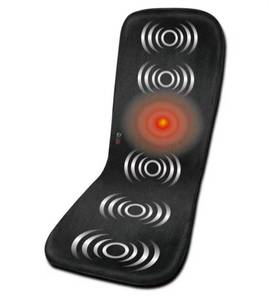 lot 15772 image: Health Touch Double-Sided Full Body Massage Mat, 5 Vibration Motors Massage with Soothing Heat, Black