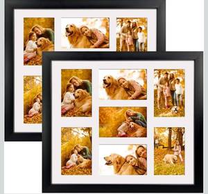 lot 15778 image: 2-Pack 4x6 Collage Picture Frames, Black