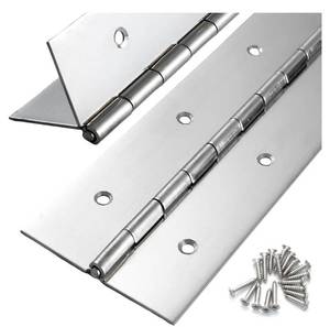 lot 33334 image: 2 Pcs Heavy Duty Piano Hinge 48 Inch x 3 Inch Width, True 0.060 Thick Stainless Steel Piano Hinge for Heavy Duty Cabinet, Door, Toolbox, Wooden Box, Metal Plate, Furniture, Industrial Project
