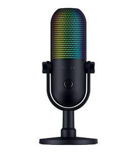 lot 34537 image: Razer Seiren V3 Chroma RGB USB Microphone with Tap-to-Mute Sensor PC Gaming Controller