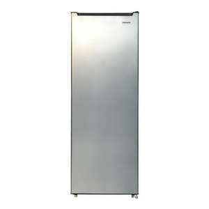 lot 35163 image: Frigidaire 6.5 Cu. ft. Upright Freezer Platinum Silver  EFRF698  (Cosmetic Damage)- Retail $244