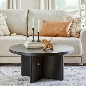 lot 35172 image: Better Homes & Gardens Lillian Fluted Coffee Table, Black - Retail $168