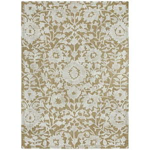 lot 35180 image: My Texas House Flora Natural Wool Floral Indoor Area Rug 5x7- Retail $130