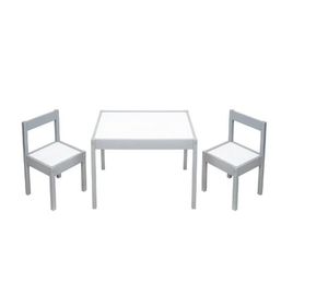 lot 35194 image: Your Zone Child 3-Piece Table and Chairs Set, in Gray Age Group 1 to 5 Years Olds (Damage)