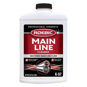 lot 35201 image: Pack of 2 ,Roebic K-97 Liquid Main Line Drain Cleaner  Sewer and Septic System Clog Remover with Bacteria Enzymes  Safe for Bathroom Toilet  32 Fl Oz