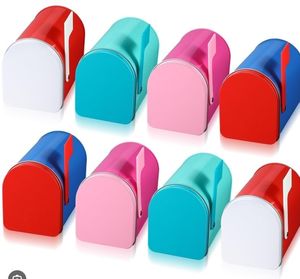 lot 35218 image: Pack of 22 ,5 x 3 Mini Tinplate Mailbox Toy Bulk Small Decorative Mailbox Mini Tin Postbox DIY Crafts (SEE DETAILS)