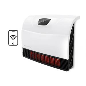 lot 35246 image: Heat Storm A-1500-PHX-WIFI Infrared Heater Wi-Fi Wall Mounted White (Missing support foot) - Retail $108