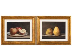 lot 35250 image: 12in x 10in Still Life Apples and Pears