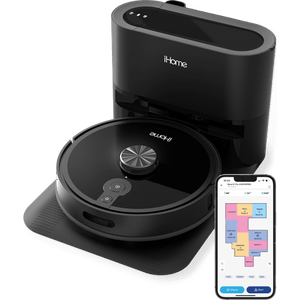 lot 35252 image: iHome AutoVac Nova S1 Pro Self Empty Robot Vacuum  LIDAR Mapping 150 Min Runtime  Strong Suction  - Retail $170
