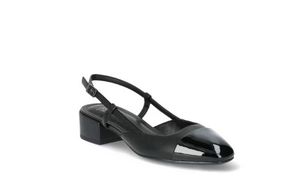 lot 35264 image: Time and Tru Womens Faux Leather Block Heel Slingbacks -size 7