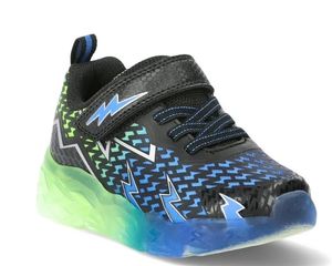 lot 35275 image: Athletic Works Little & Big Boys Lightning Bolt Light-up Play Sneakers