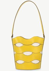 lot 35278 image: Free Assembly Womens Maria Cut Out Bucket Bag, MustardCream
