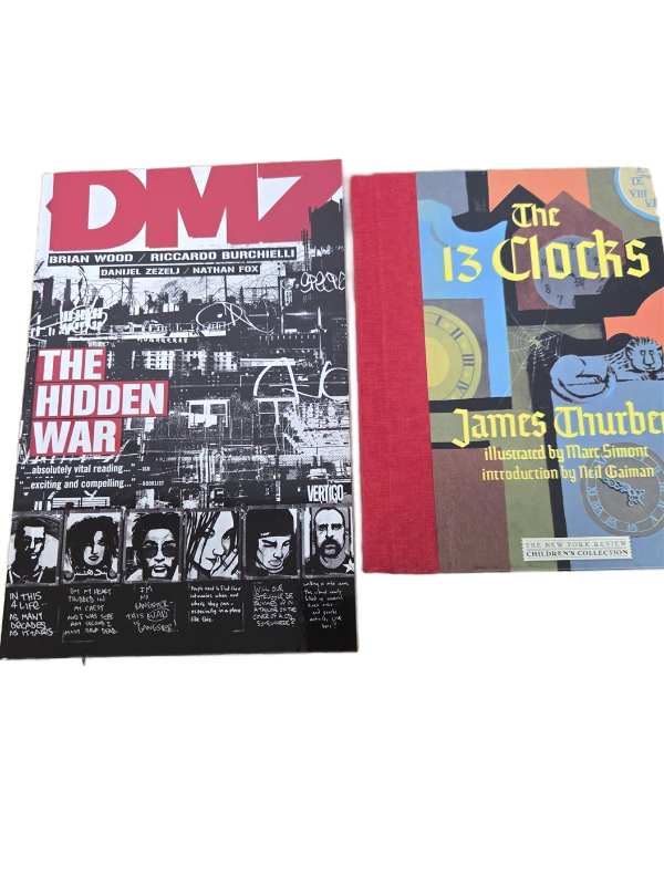 lot 10071 image: DMZ The Hidden War & The 13 Clocks Book Bundle