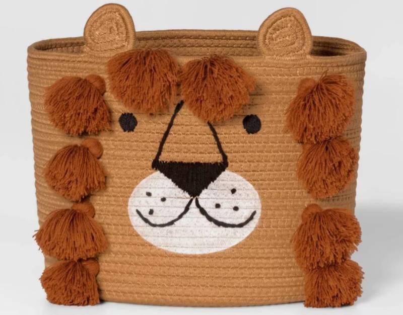 lot 15180 image: Lion Kids Coiled Rope Basket - Pillowfort