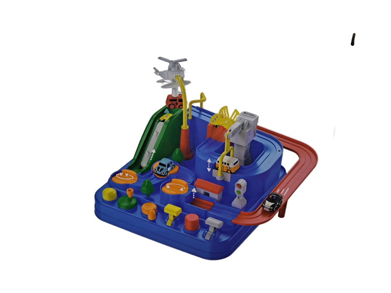 lot 13881 image: Car Adventure Playset Play without Batteries 4 Cars for Ages 3 and Up