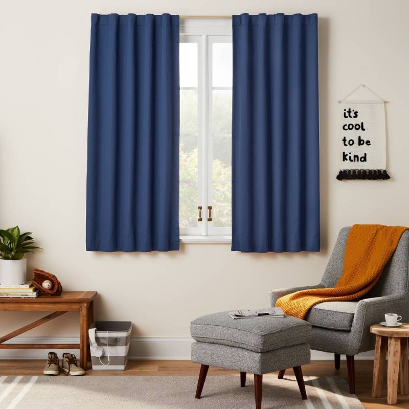 lot 15311 image: Blackout Twill Solid Kids Panel Navy - Pillowfort 42x63