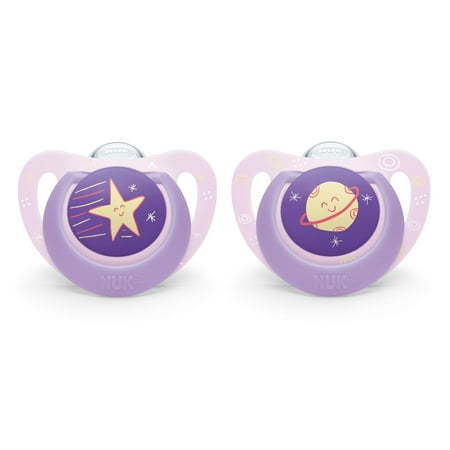 lot 30540 image: NUK Orthodontic Pacifiers, 0-6 Months, 2 Pack, Pink