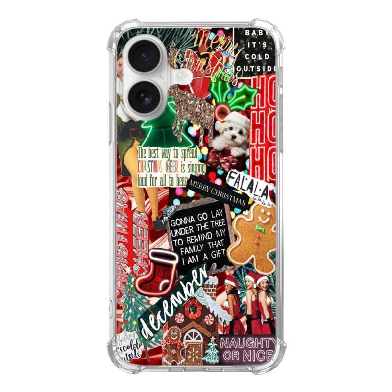 lot 32529 image: 2 Count of Eurdosmk Christmas Aesthetic Collage Phone Case Compatible with iPhone 16, Winter Holiday Phone Cover for iPhone 16