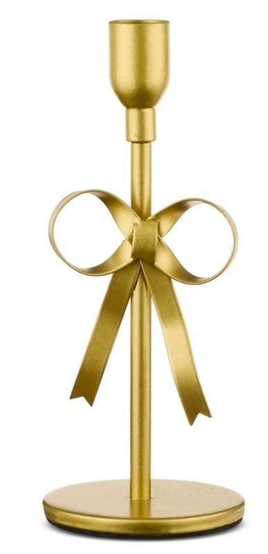 lot 32531 image: Metal Bow Taper Candle Holder, Gold, 8, Valentines Day by Way To Celebrate