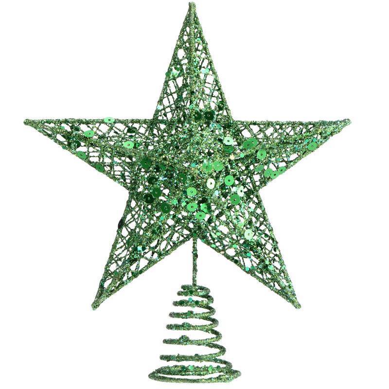 lot 32568 image: 10 Green Christmas Star Tree Topper