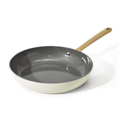 lot 30556 image: Beautiful12 inch Ceramic Non-Stick Fry Pan in White Icing by Drew Barrymore (See Pics)