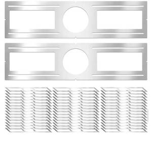 lot 15785 image: New Construction Mounting Plate, 4 Inch, LED Recessed Lighting Housing Kits, Flat Steel Rough in Bracket Fixture for LED Light Bar, 12PC Shallow Recessed Lighting Housing Plate - Retail $60